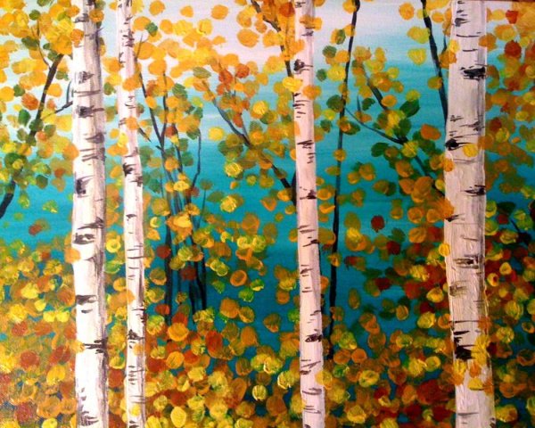 Живопись Березки абстракция