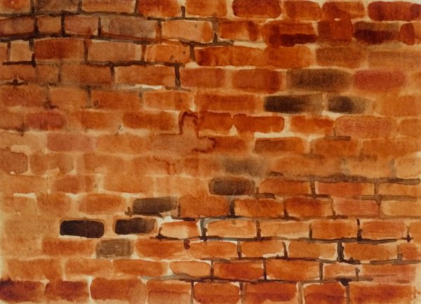 Кирпич акварелью