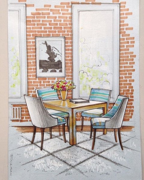 Скетч интерьера