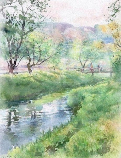 Акварели художника Ryoyu Fukui