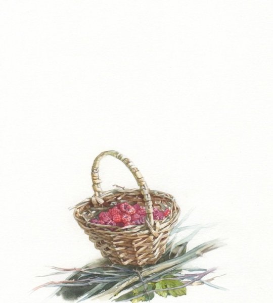 Корзинка акварелью