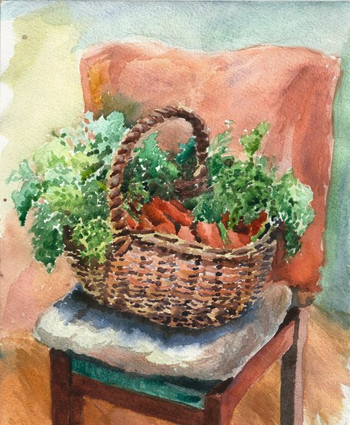 Корзинка живопись