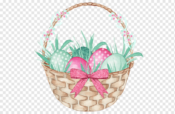 Пасхальная корзинка акварель