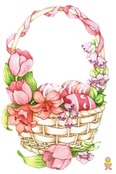 Корзинка акварелью