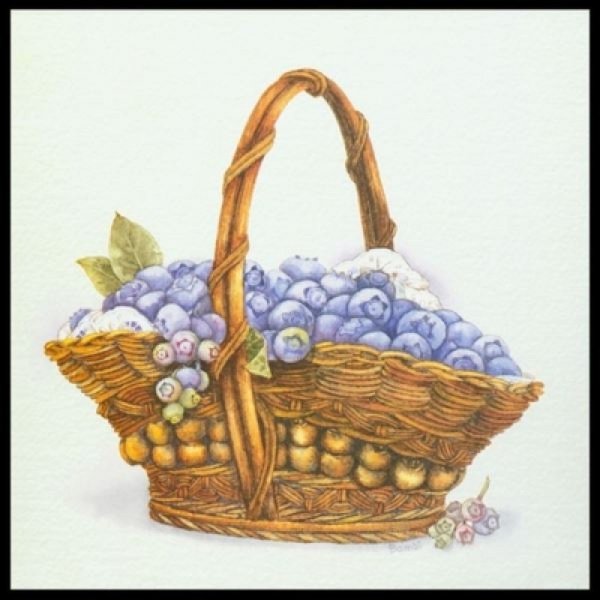 Ягода в корзинке рисование