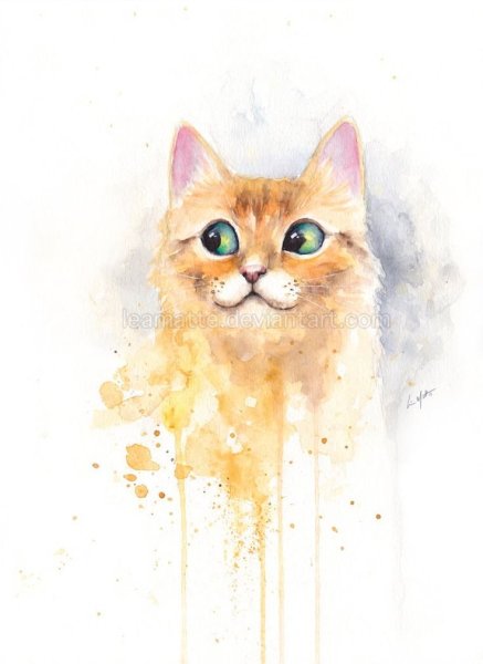 Котенок акварель