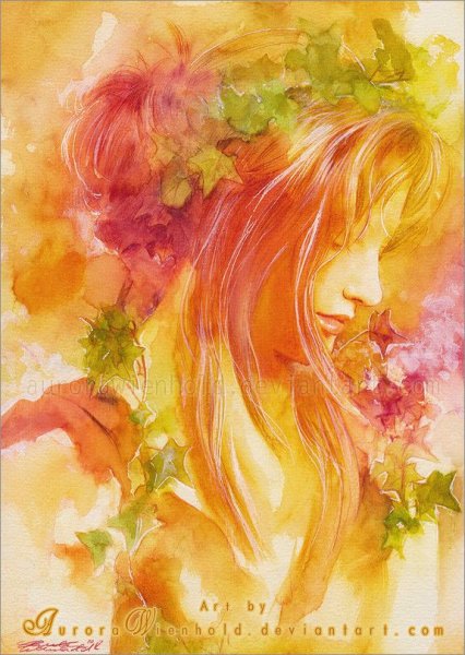 Портрет осени акварелью