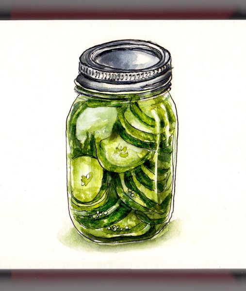Рисование овощи в банке