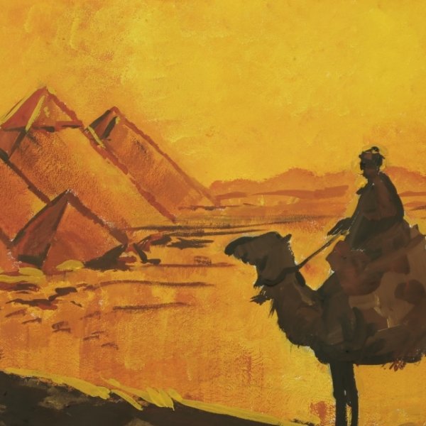 Пейзажи пустыни живопись с верблюдами