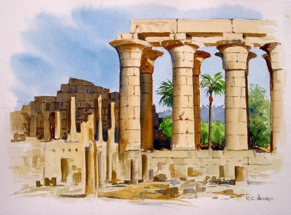 Акварель в древнем Египте