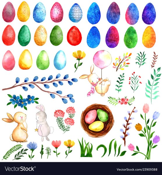 Яйцо акварелью