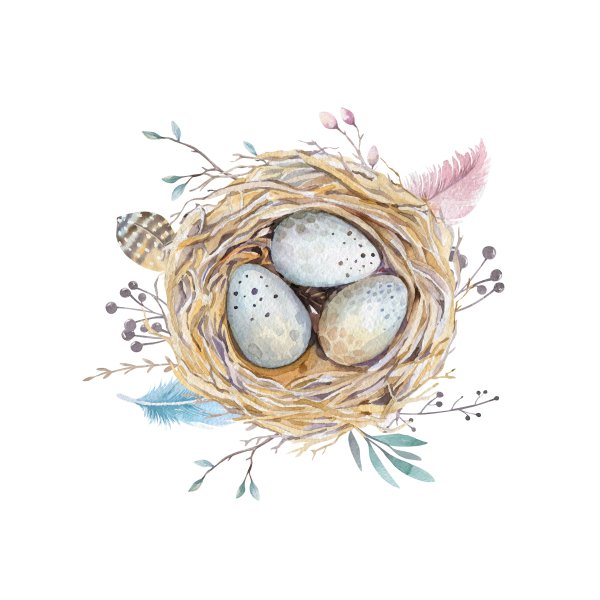 Пасхальные яйца акварелью