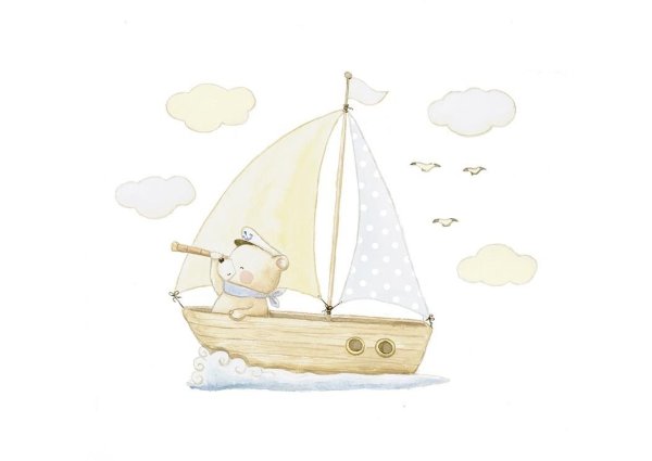 Кораблик акварель для детей