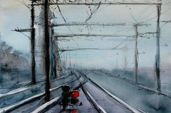 Рельсы живопись