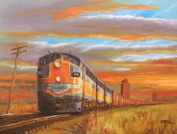 Поезд рисунок