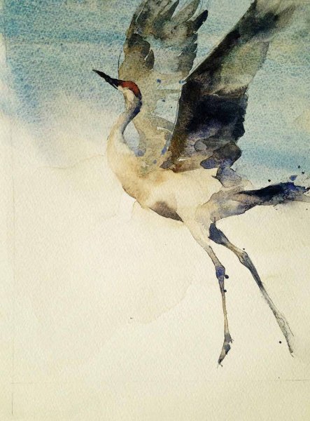 Аисты в абстрактной живописи