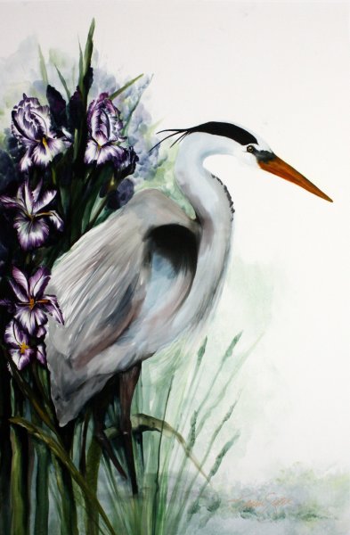 Цапля в китайской живописи