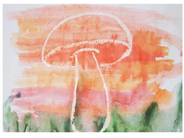 Нетрадиционные техники рисования восковые мелки и акварель