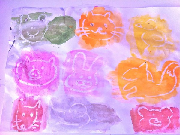 Нетрадиционное рисование восковые мелки и акварель