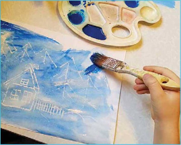 Рисование воском