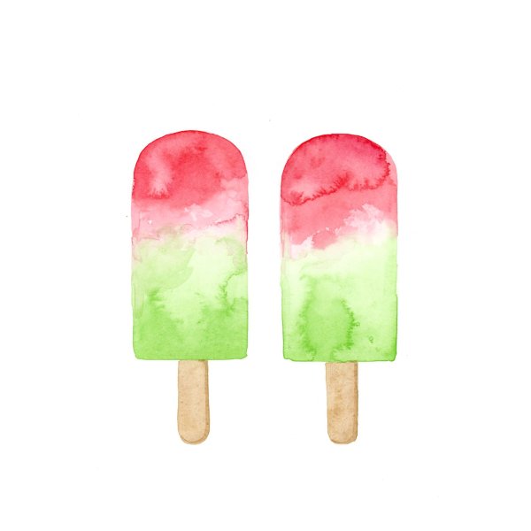 Нарисованный фруктовый лед