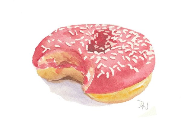 Скетч фуд пончик