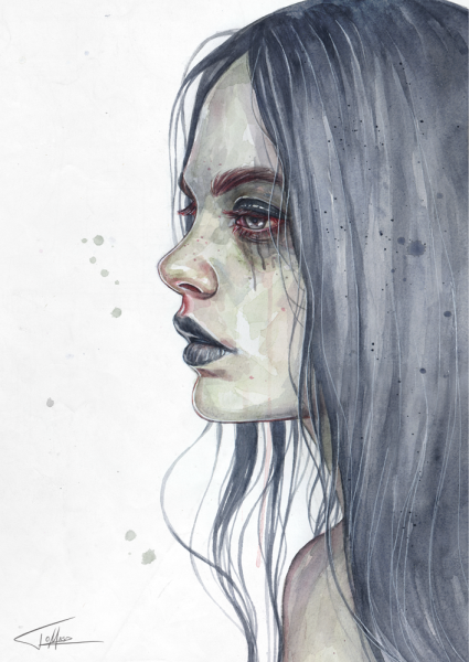 Страшные рисунки акварелью