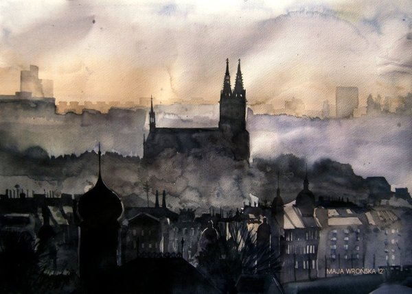 Готика акварель