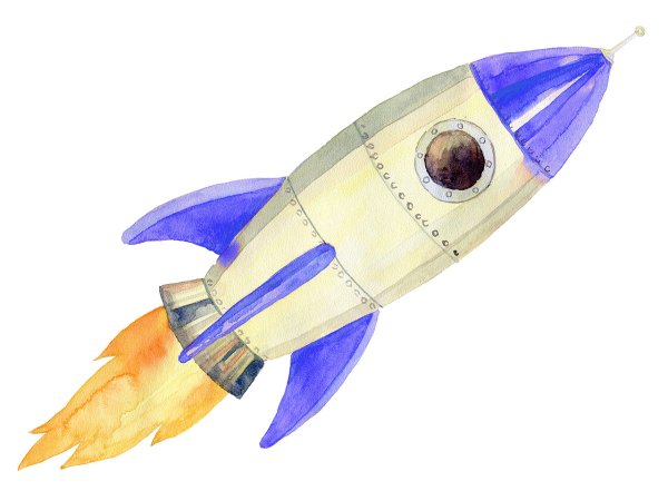 Ракета в космосе живопись