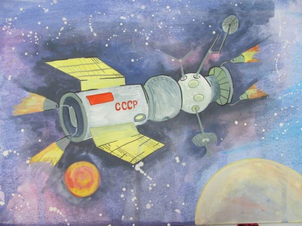 Космонавт рисунок