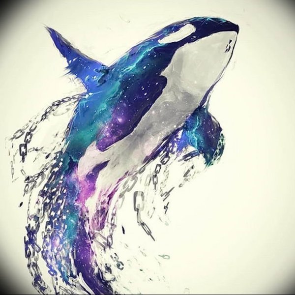 Касатка акварель