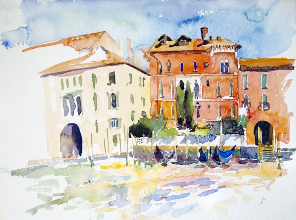 Италия акварель