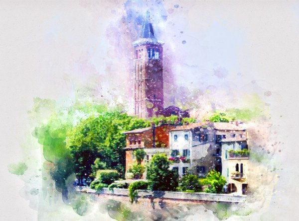 Италия акварель