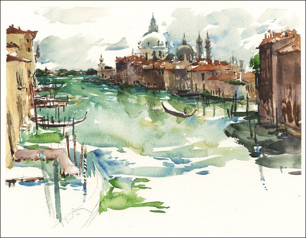 Венеция Акварельные скетчи