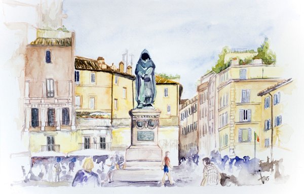 Италия рисунок акварель