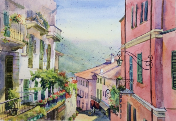 Улочки Венеции акварель