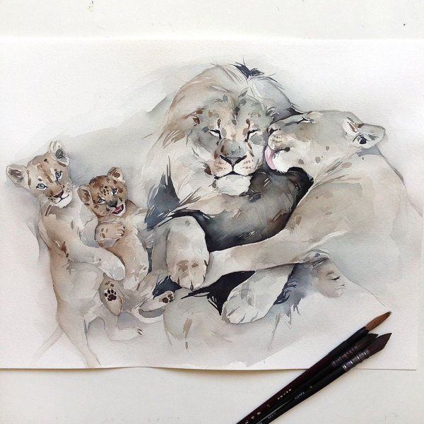 Наталья Каданцева акварель лошадь