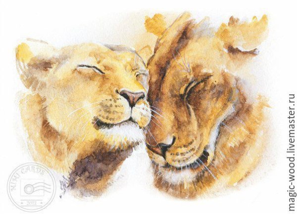 Наталья Каданцева акварель животные