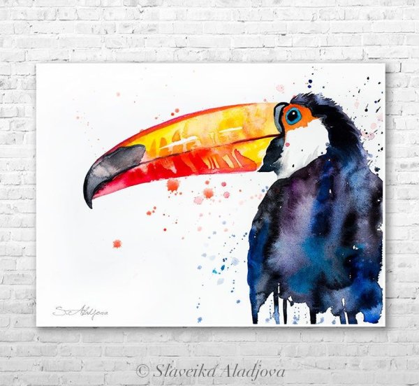 Тукан картина маслом