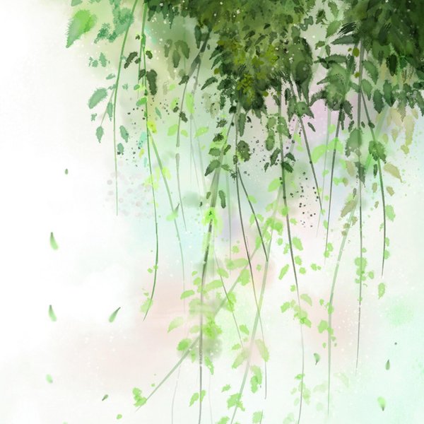 Зелень акварель