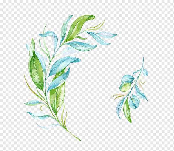 Акварельные веточки