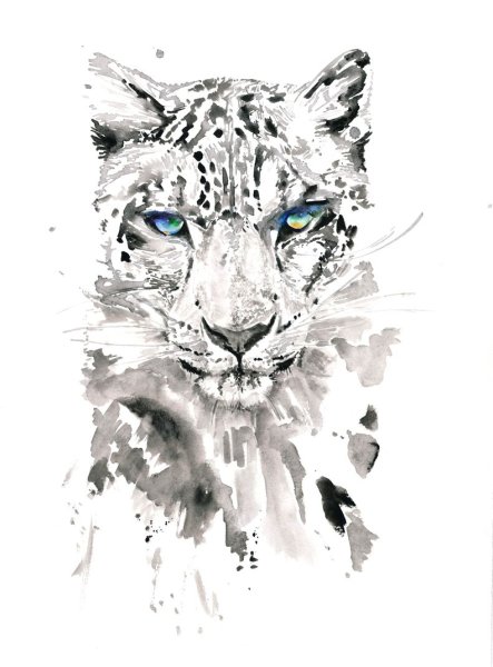 Ирбис снежный Барс тату