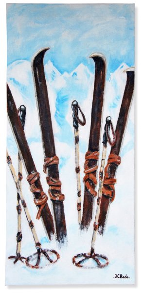Натюрморт с лыжами