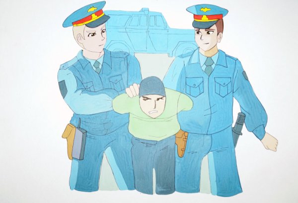 Милиционер рисунок