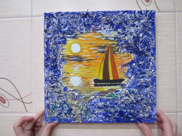 Рисование клеем ПВА И красками