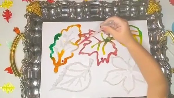 Рисование клеем и красками