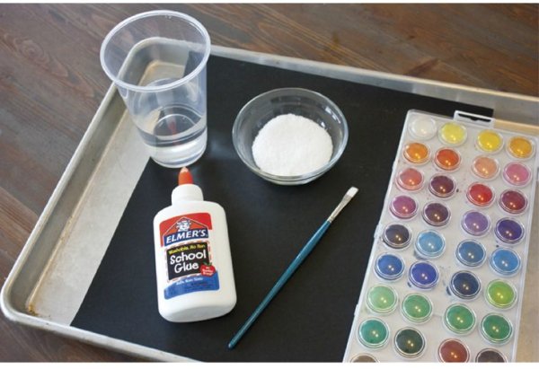 Рисование клеем ПВА