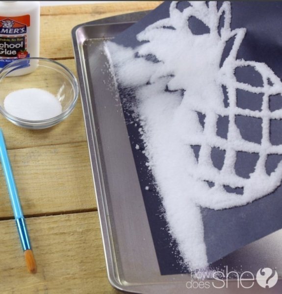 Рисование солью