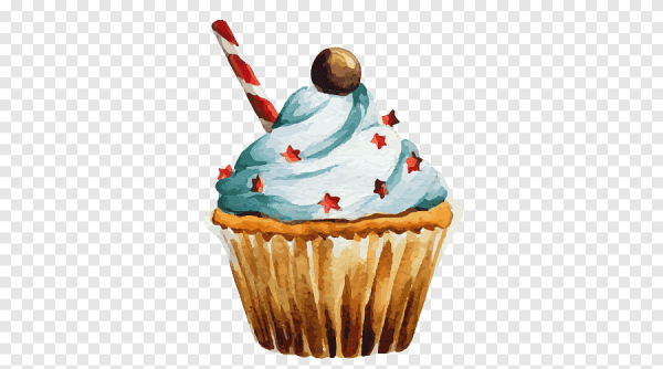 Капкейк акварель