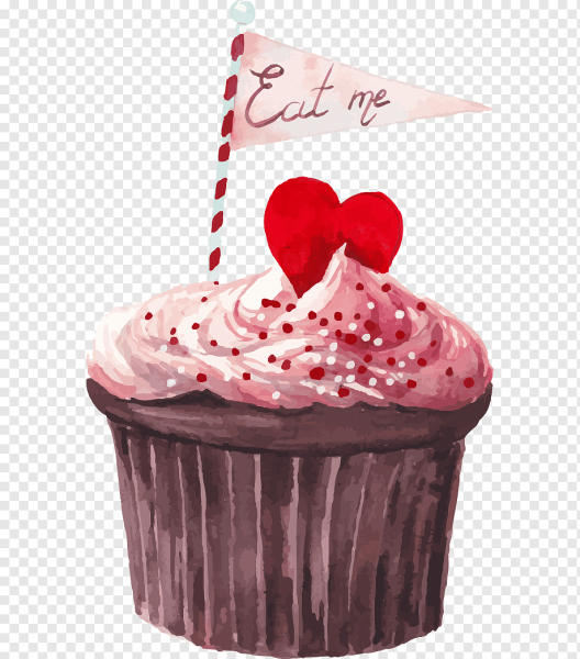 Акварельный капкейк